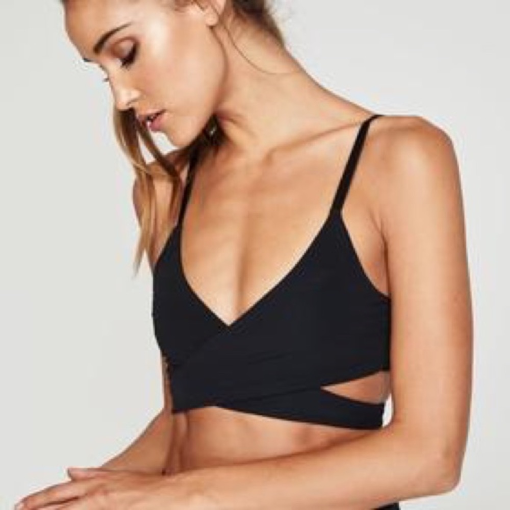 Spiritual gangster WRAP BRA BLACK Medium
